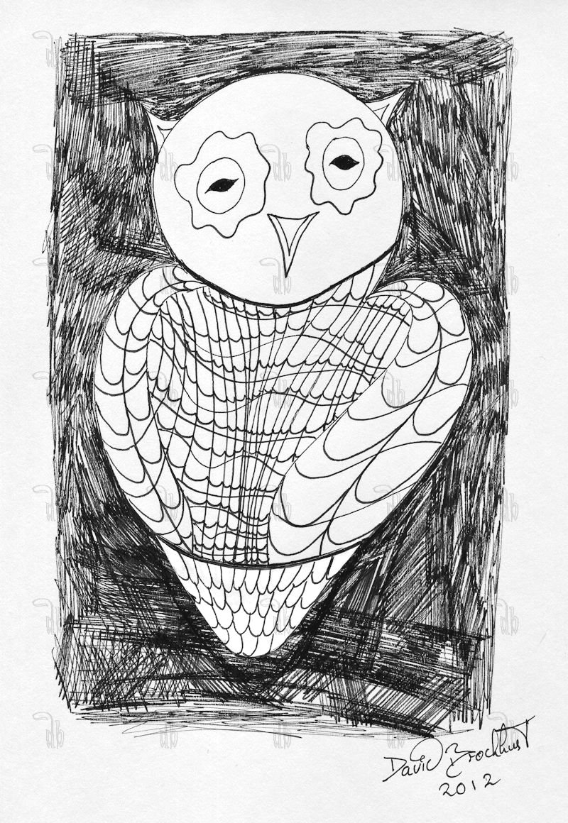 Owl - Pen on paper - 297mm x 197mm