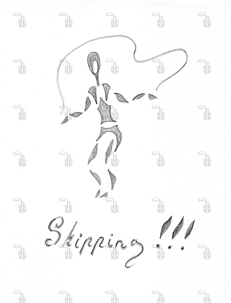 Skipping 1 - pencil on paper A5